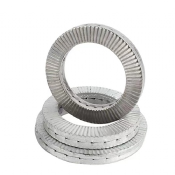 Double fold self-locking washer